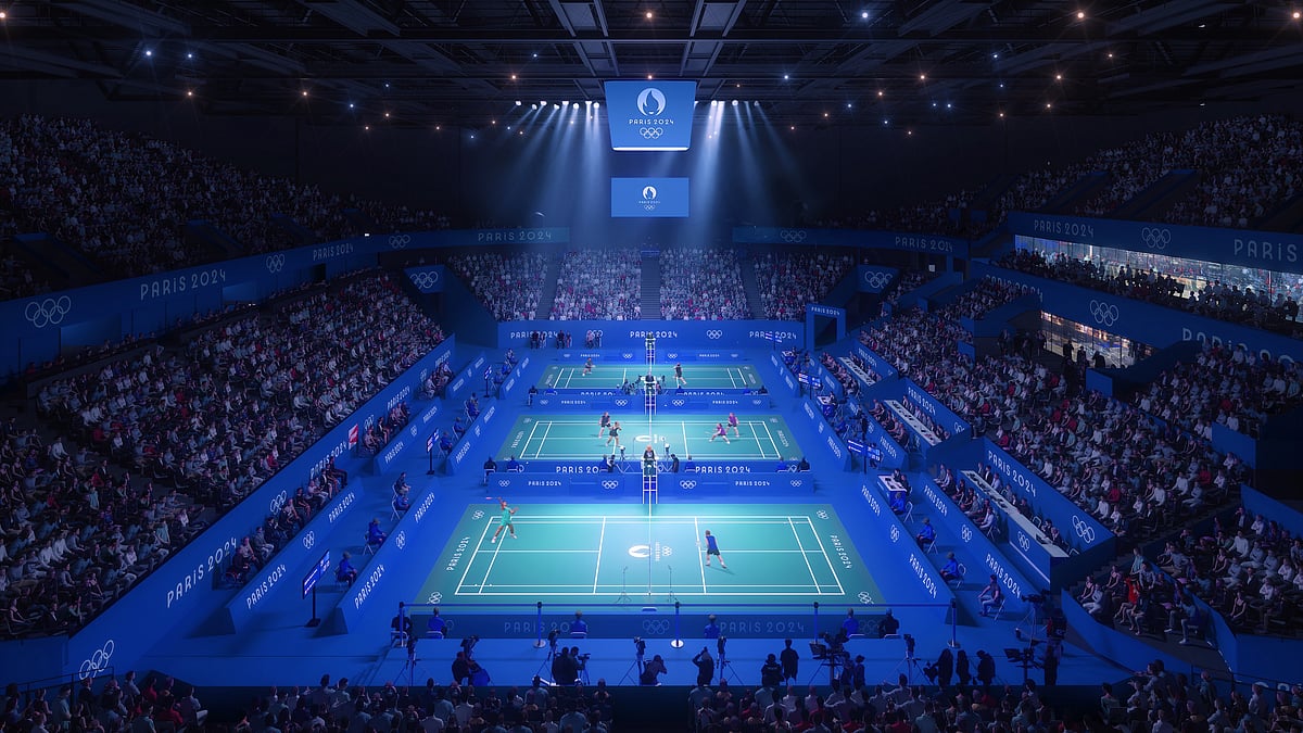 X | Paris 2024  : Reprsentative photo from Badminton at Paris Olympics 2024. 